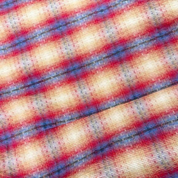 Rough Stock Shirt Mens XL Red Blue Plaid Panhandle ong-Sleeve Button-Down Casual - Picture 7 of 9